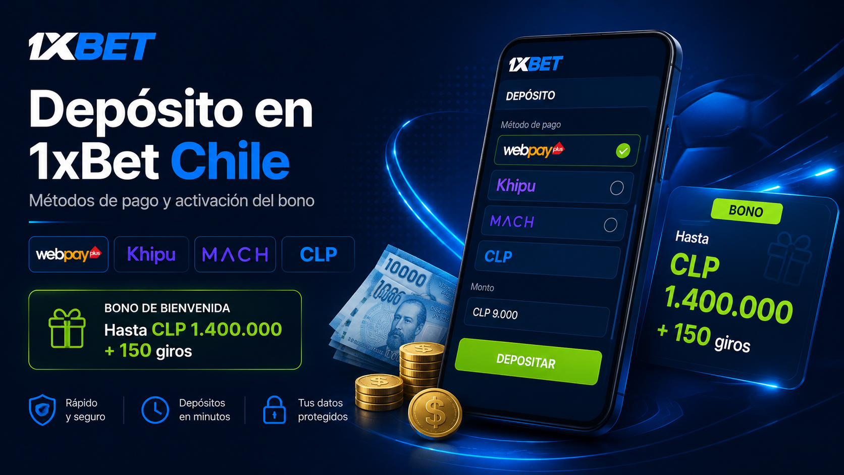 1xBet Depósito en Chile 2026 - Métodos de Pago, Mínimos y Cómo Activar el Bono